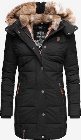 MARIKOO Winter Coat in Black: front