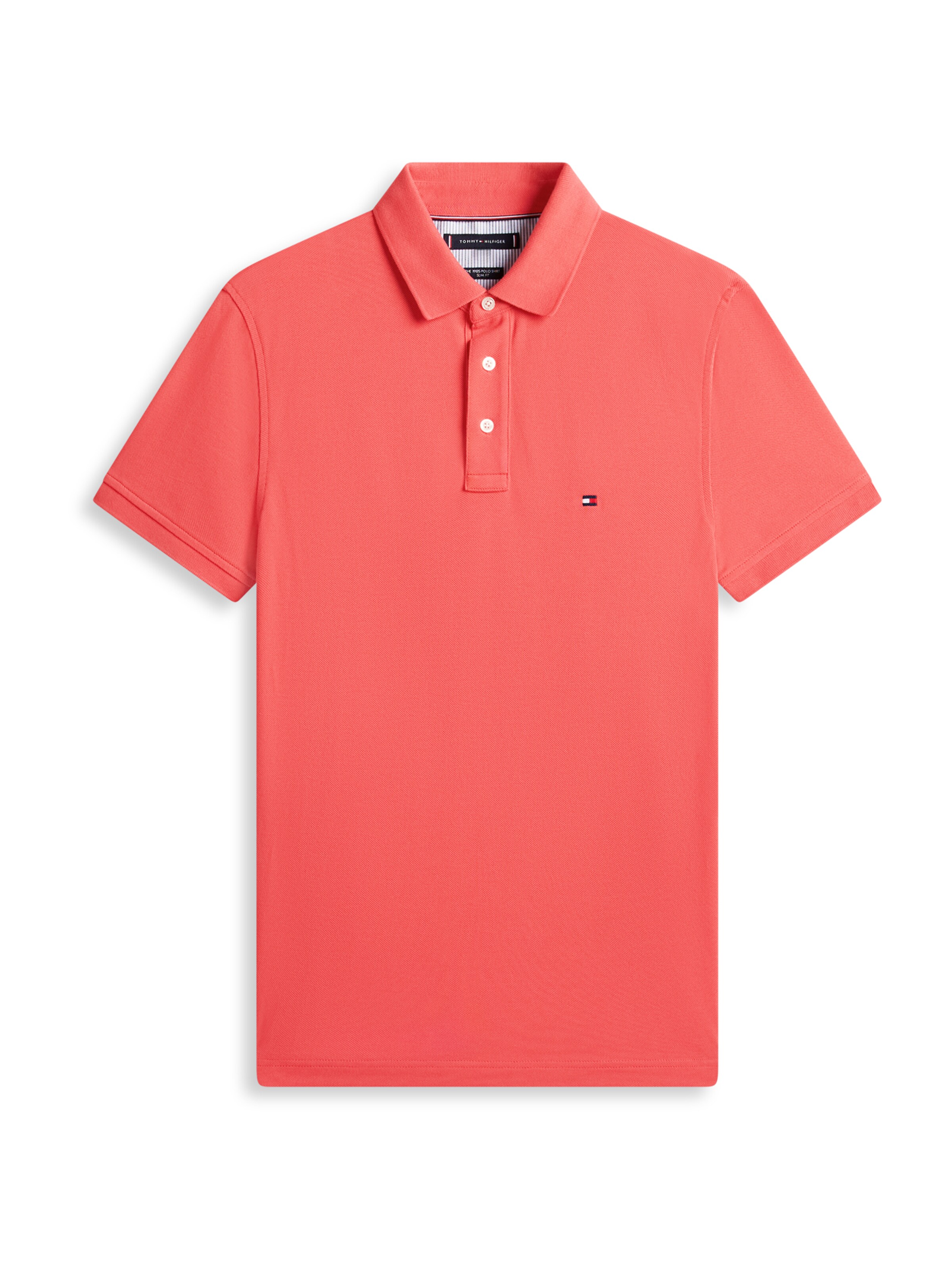 sarkans TOMMY HILFIGER T-Krekls 'CORE 1985 SLIM POLO': no priekšpuses