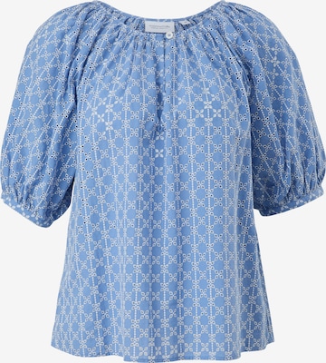 comma casual identity Blouse in Blauw: voorkant