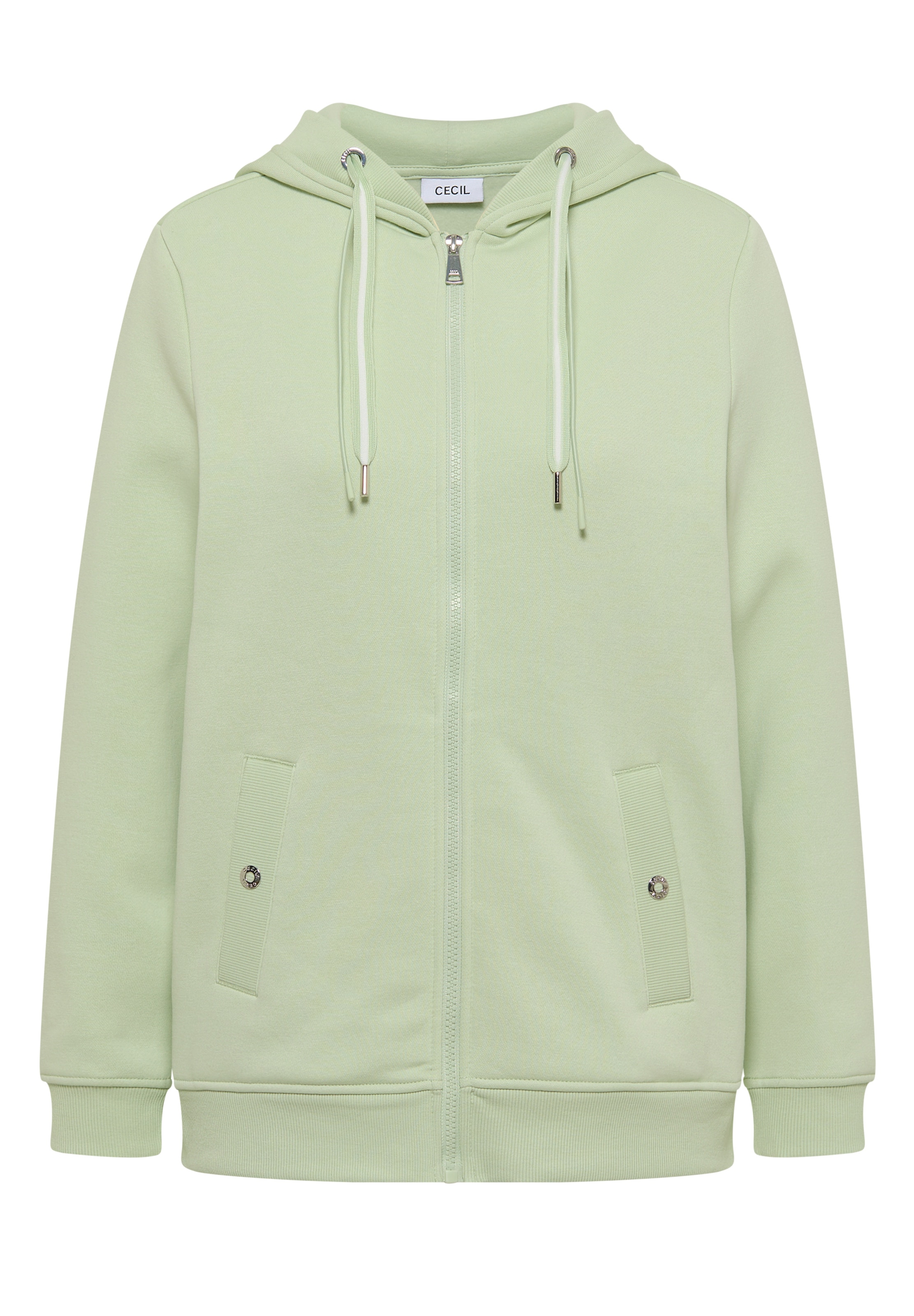 CECIL Zip-Up Hoodie in XXXL in Lime, Item view