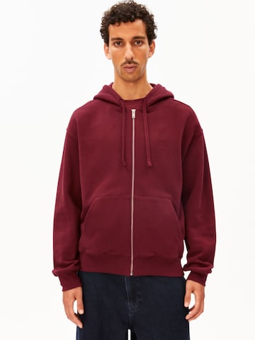 ARMEDANGELS Sweat jacket in Red: front