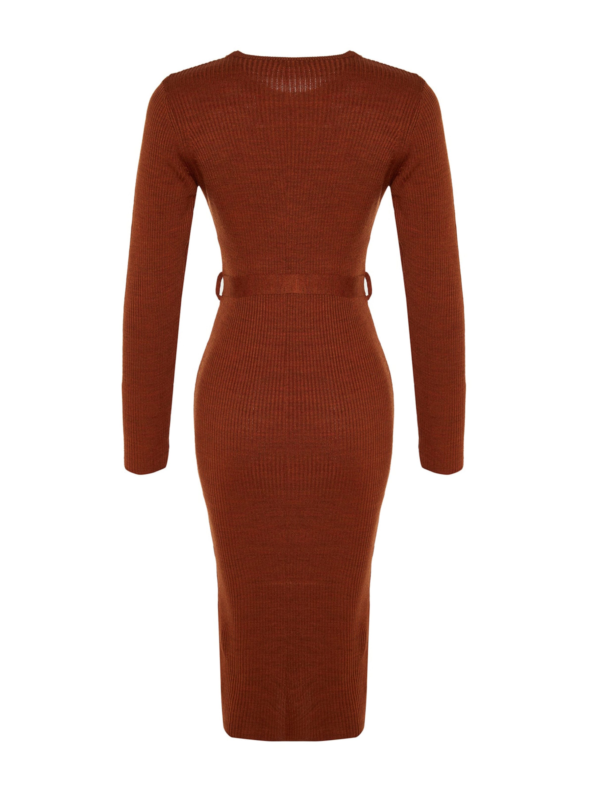 Trendyol Strikkjole i rød