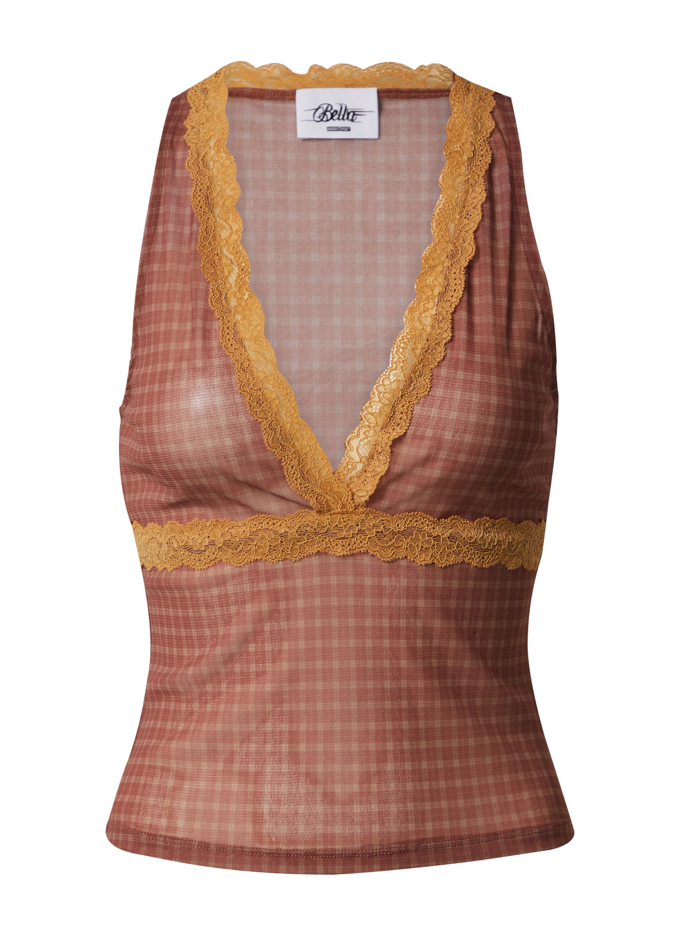 Bella x ABOUT YOU Blūze, krāsa - oranžs / rožkrāsas / tumši rozā, Preces skats