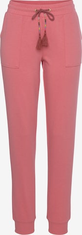 VIVANCE Tapered Pants in Pink: front