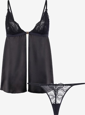 Dorina Kolmio Alusasusetti värissä musta: etupuoli