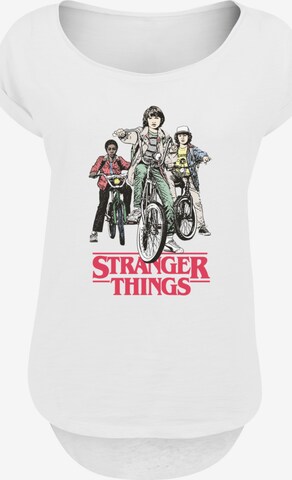 T-shirt 'Stranger Things Netflix TV Series' F4NT4STIC en blanc : devant