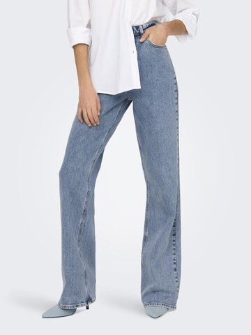 Wide Leg Jean ONLY en bleu : devant