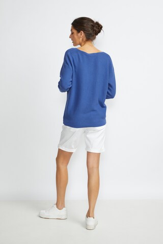 Cream Sweater in Blue