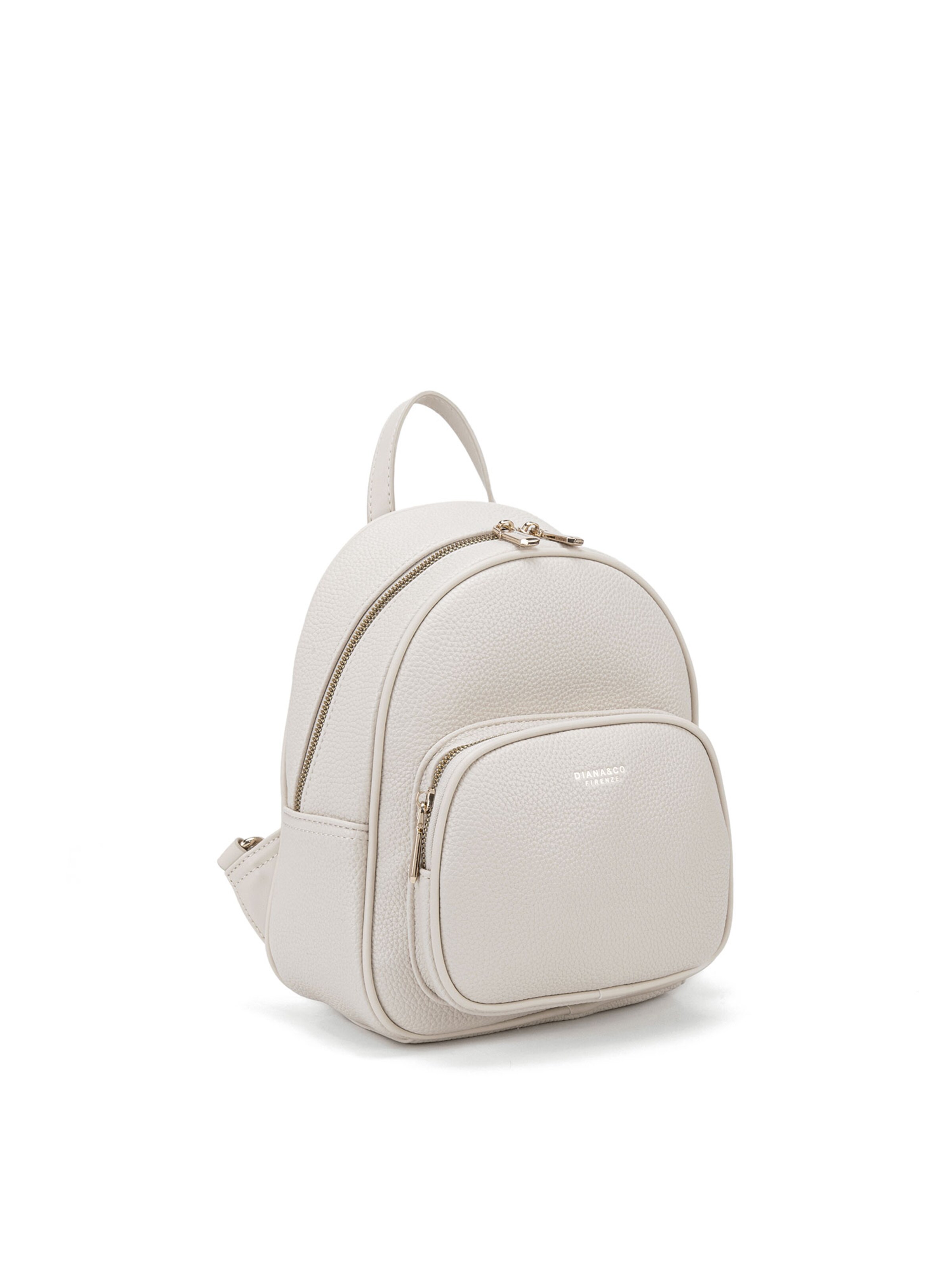 Zaino 'Zaino Donna Vegan Leather con Zip e Tasche Organizzate - Diana & Co' di Diana&Co. in beige