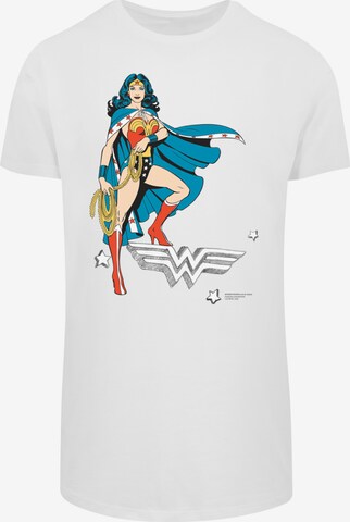 F4NT4STIC Shirt 'DC Comics Wonder Woman Standing' in Wit: voorkant