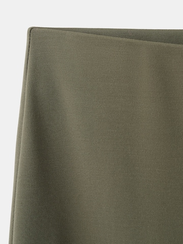 MANGO Wide leg Broek 'CANDELO' in Groen