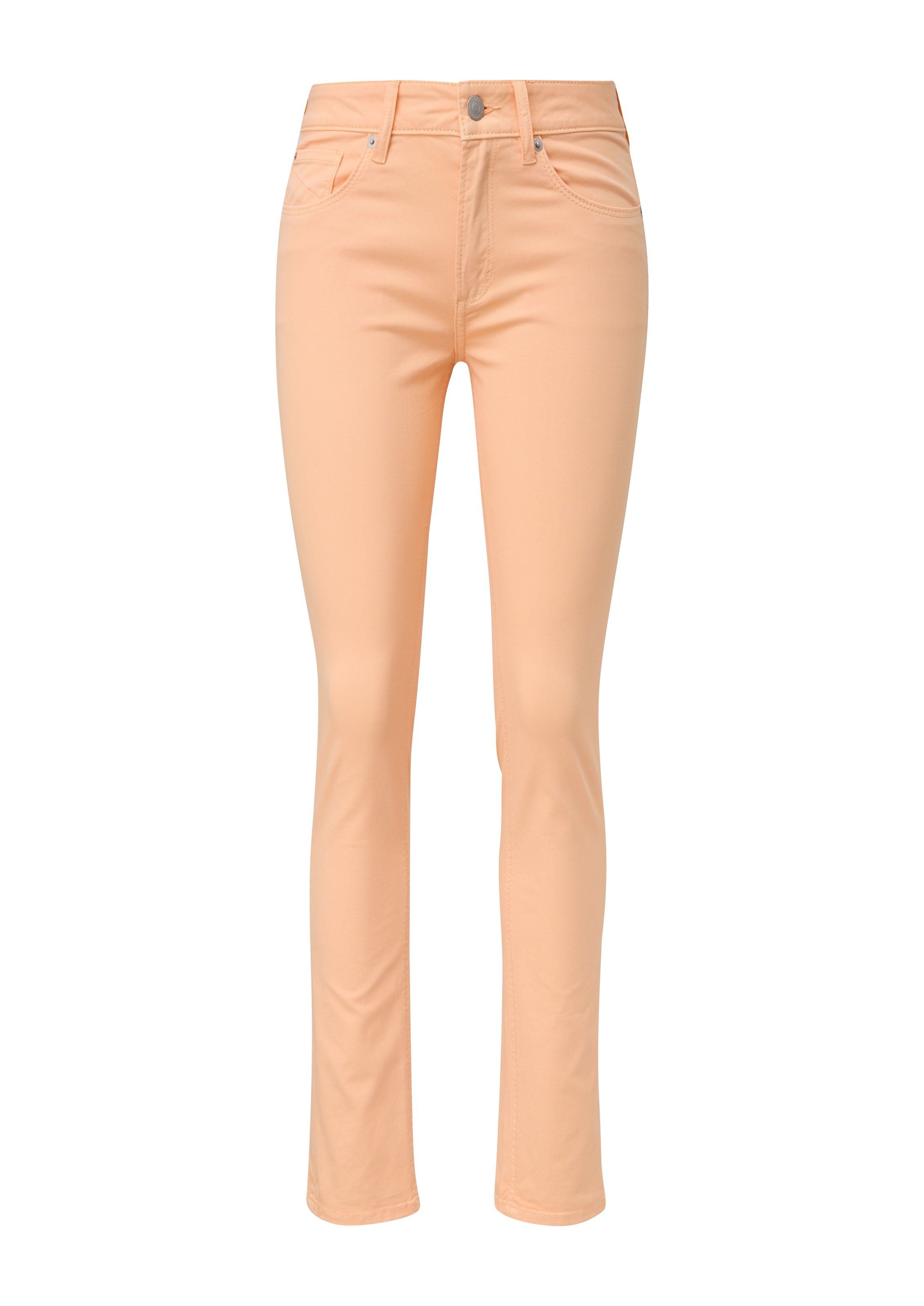 Coupe slim Jean QS en orange : devant