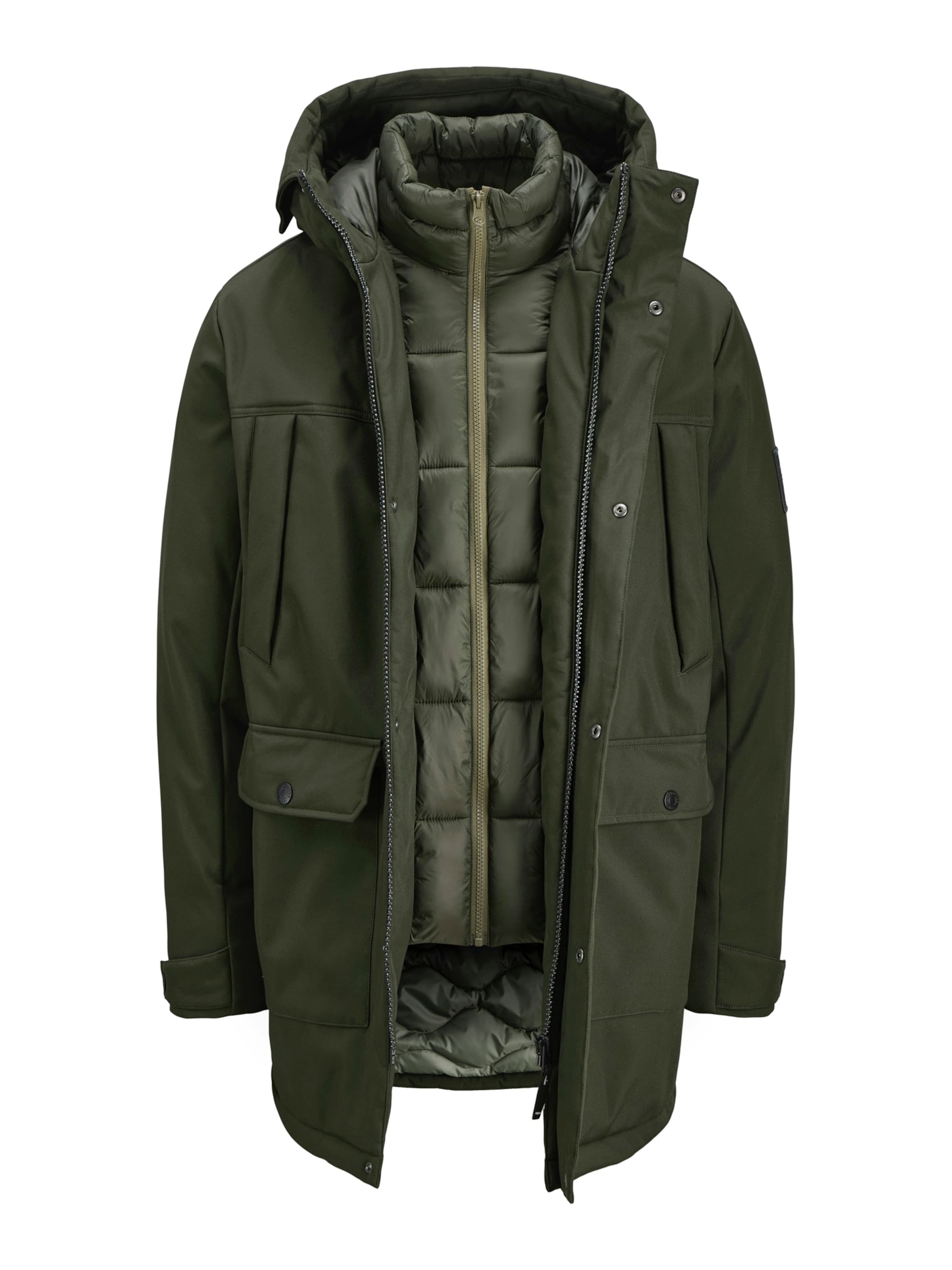 JACK & JONES Зимняя парка 'Finn' в Зеленый