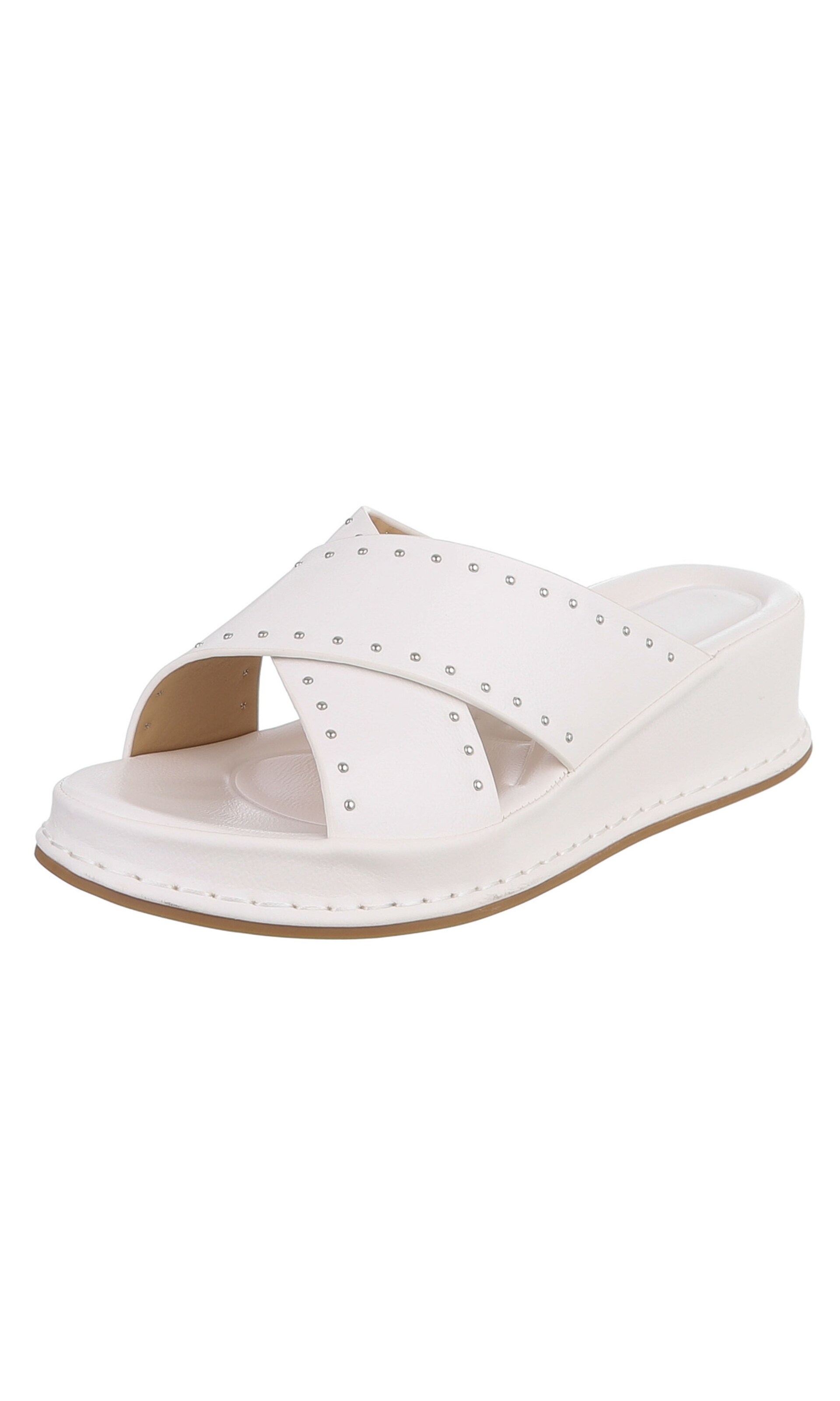 Ital-Design Mules in White: front