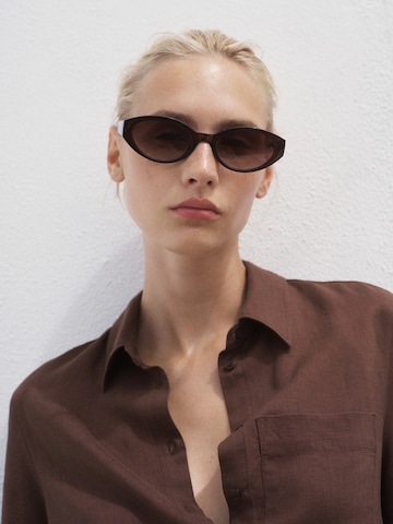 MANGO Blouse 'LINO' in Brown