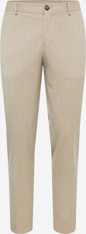 SELECTED HOMME Slimfit Pressveckad byxa 'PETER' i beige: framsida