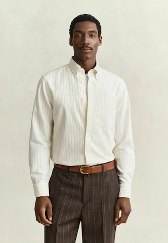 GANT Regular fit Skjorta 'ARCHIVE' i beige: framsida