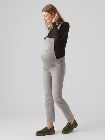 MAMALICIOUS Regular Dungaree jeans 'HILL' in Grey