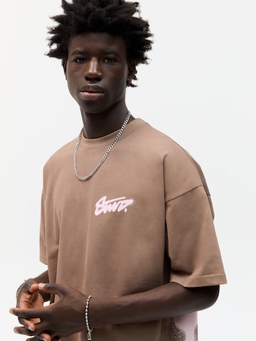 T-Shirt 'STWD' Pull&Bear en marron