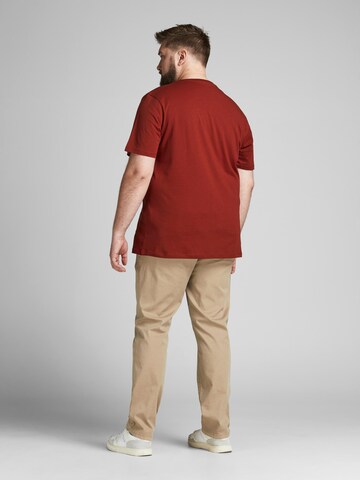 Jack & Jones Plus Štandardný strih Chino nohavice - Béžová