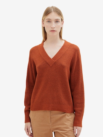 TOM TAILOR Sweater in Orange: front