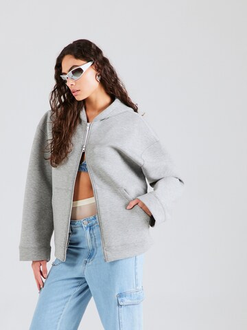 WEEKDAY Sweat jacket in Grey: front