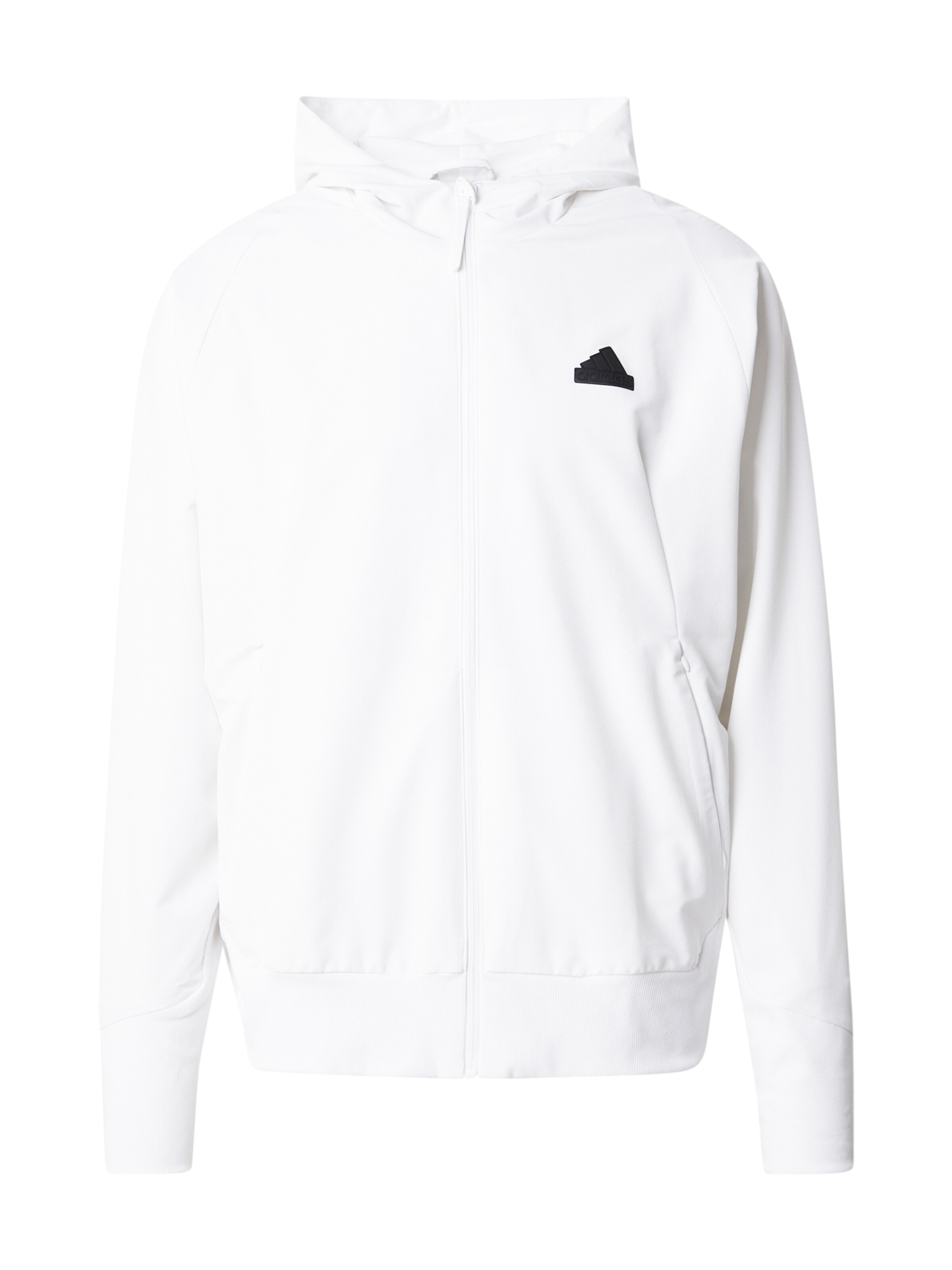 Giacca di felpa sportiva 'Z.N.E.' di ADIDAS SPORTSWEAR in bianco: frontale