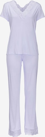 LASCANA Pajama in Purple: front