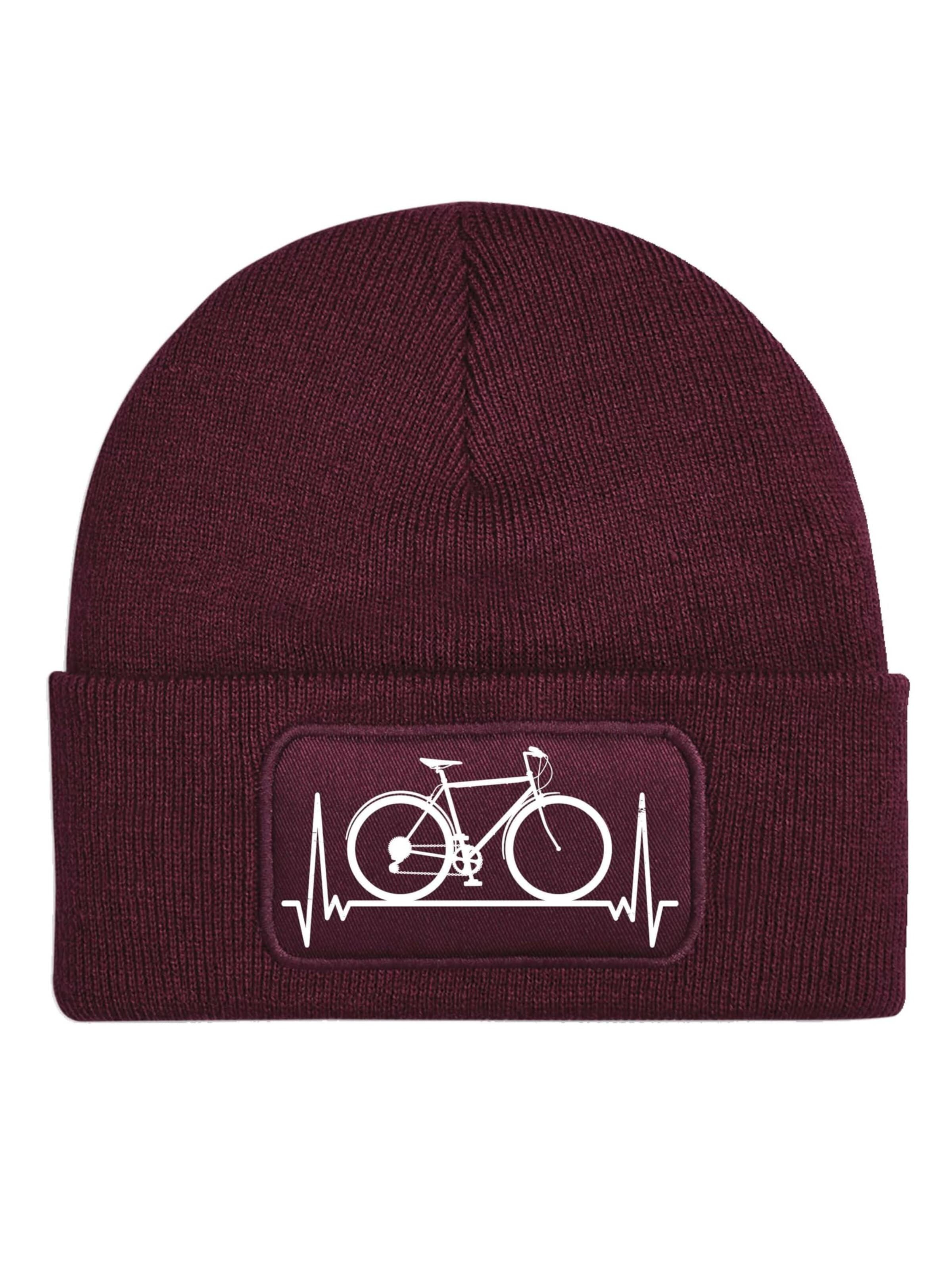 Youth Designz Mütze 'Heartbeat Fahrrad'‌‌‌‌‌‌‌ in Rot: Vorderseite