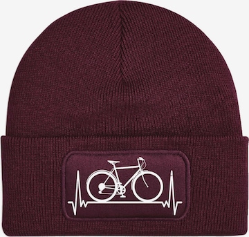 Youth Designz Mütze 'Heartbeat Fahrrad' in Rot: Vorderseite