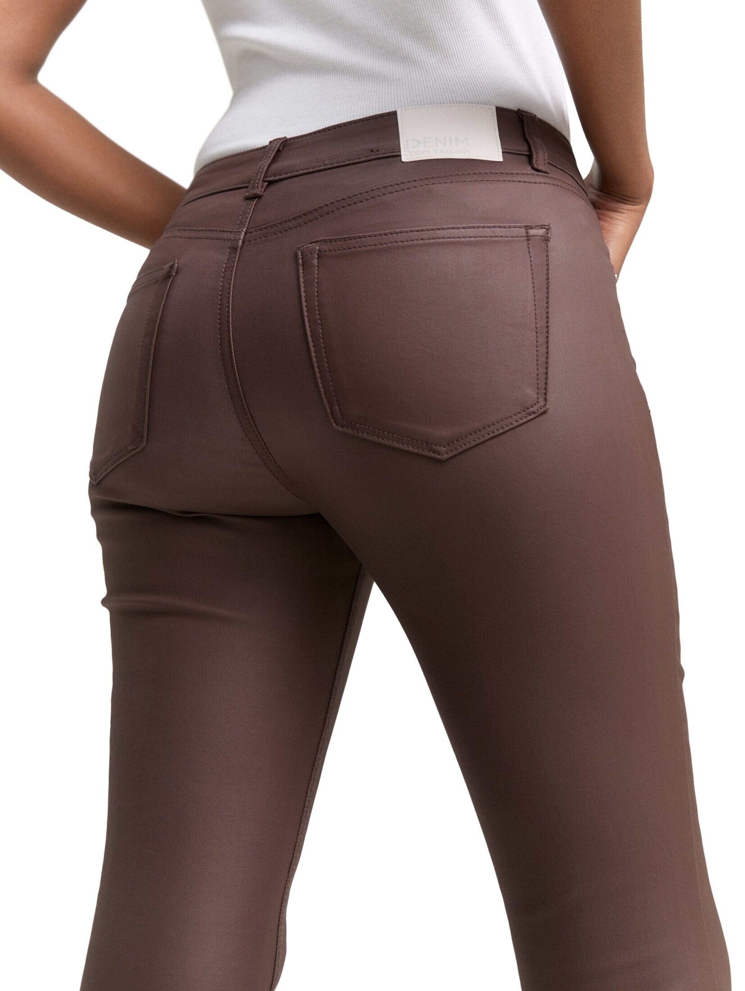 TOM TAILOR DENIM Skinny Jeans 'TTNELA' in Brown