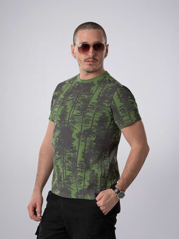 PANTONECLO Shirt 'Pantoneclo Men’s Crew Neck Short Sleeve T-Shirt' in Groen