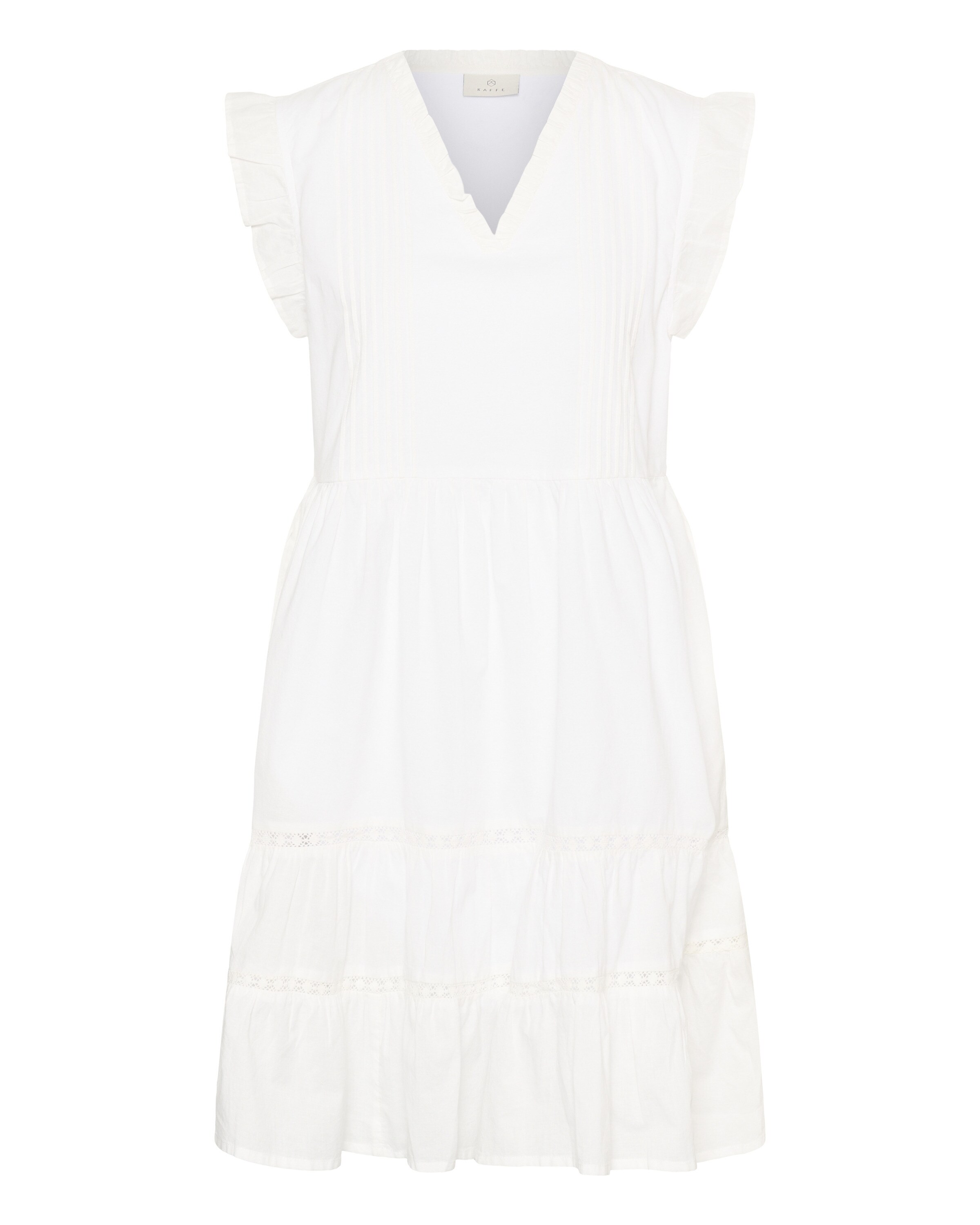 Kaffe Jurk 'Valerie' in de kleur Wit, Productweergave
