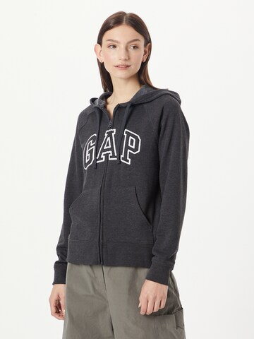 GAP - Sudadera con cremallera en gris: frente