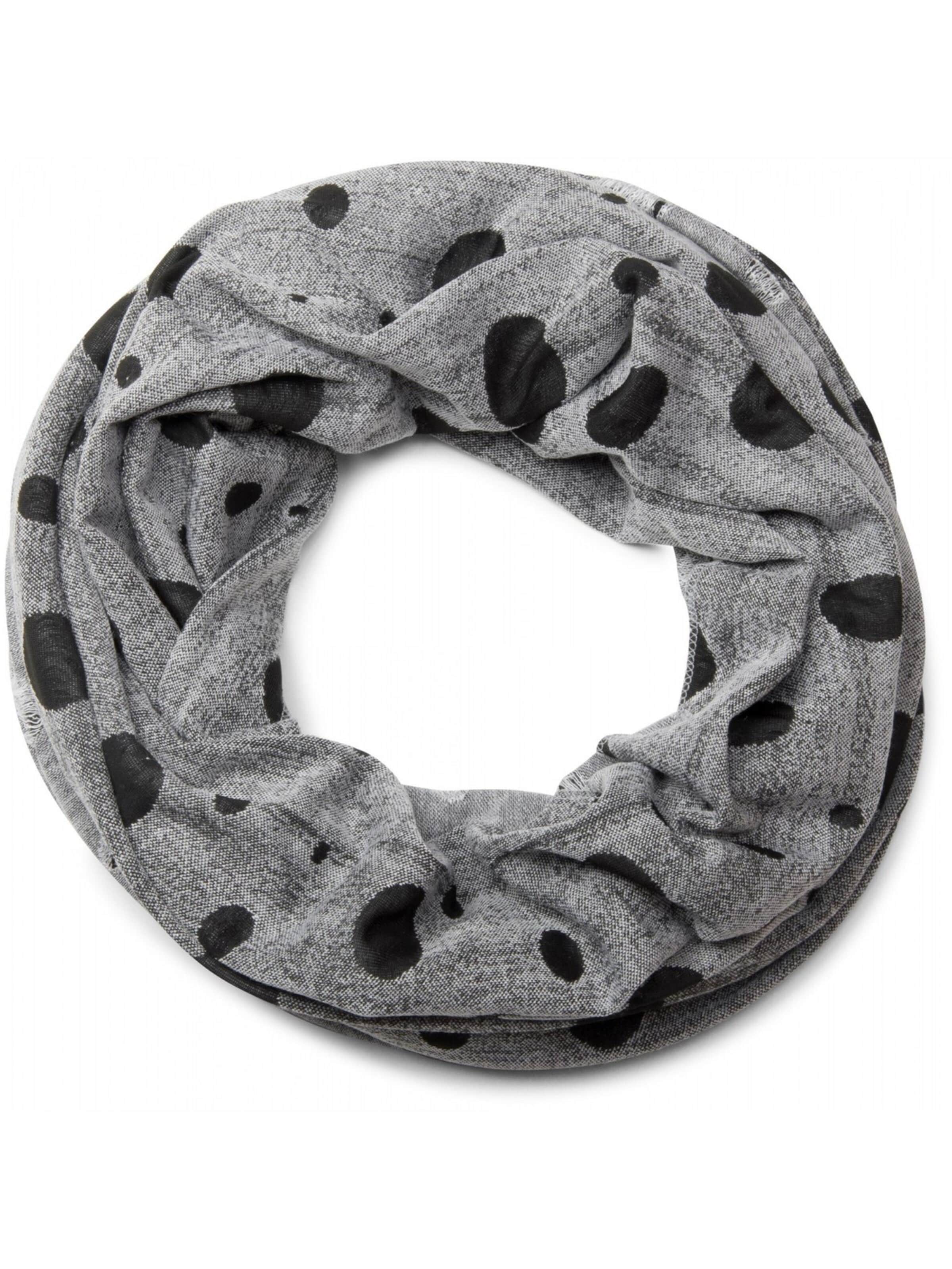 styleBREAKER Schlauchschal 'Loop Schal mit Sterne und Punkte Muster'‌‌‌‌‌‌‌‌‌ in Grau