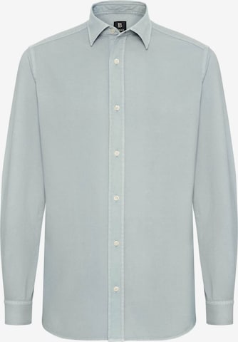 Boggi Milano Regular fit Business Shirt in Green: front