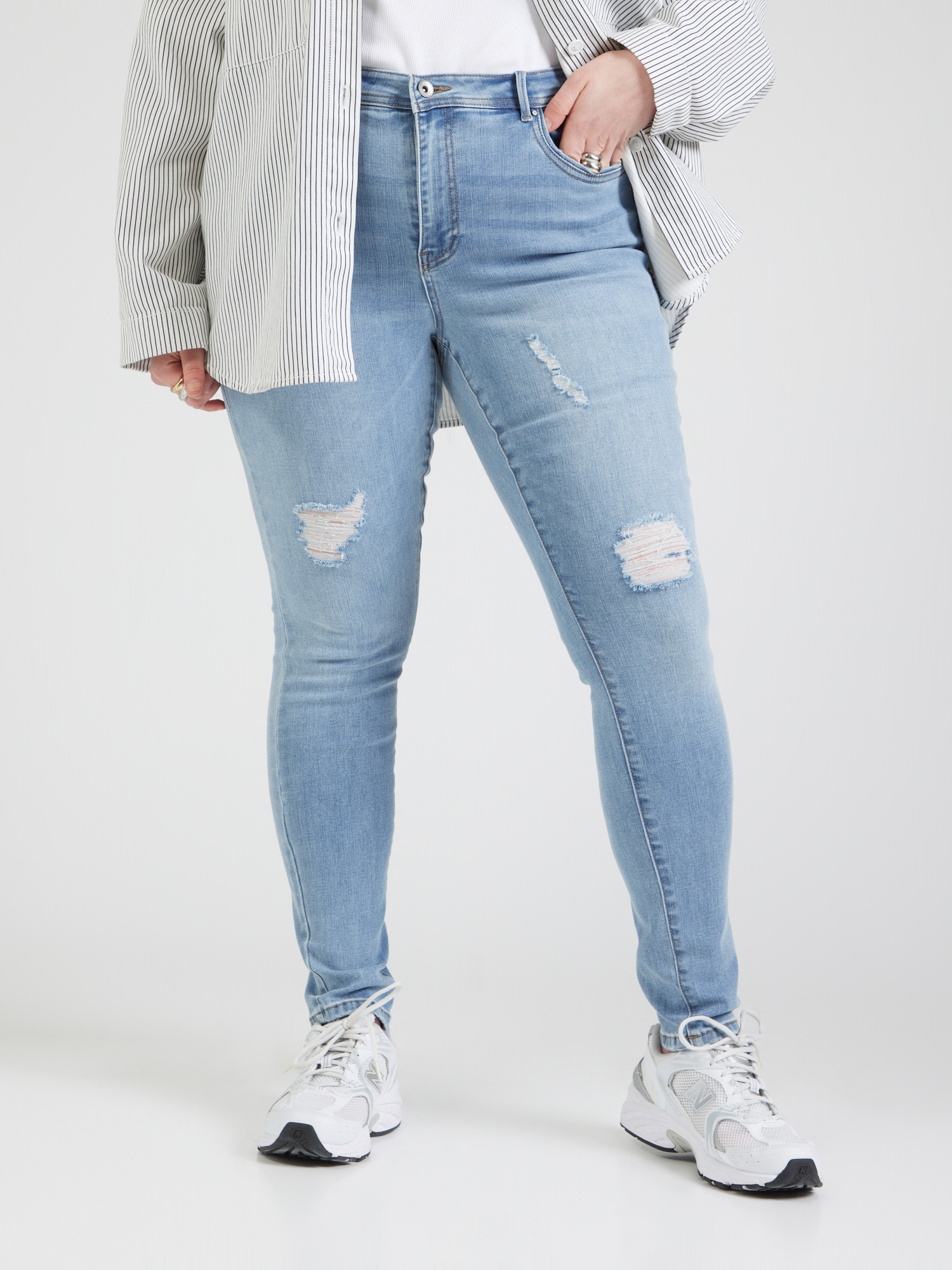 ONLY Carmakoma Dames Jeans Carwilly Regular Fit - Grote Maten Denim