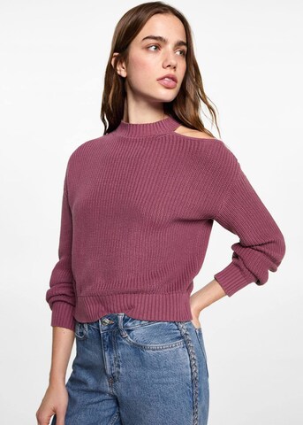 MANGO TEEN Sweater 'Forest' in Purple: front
