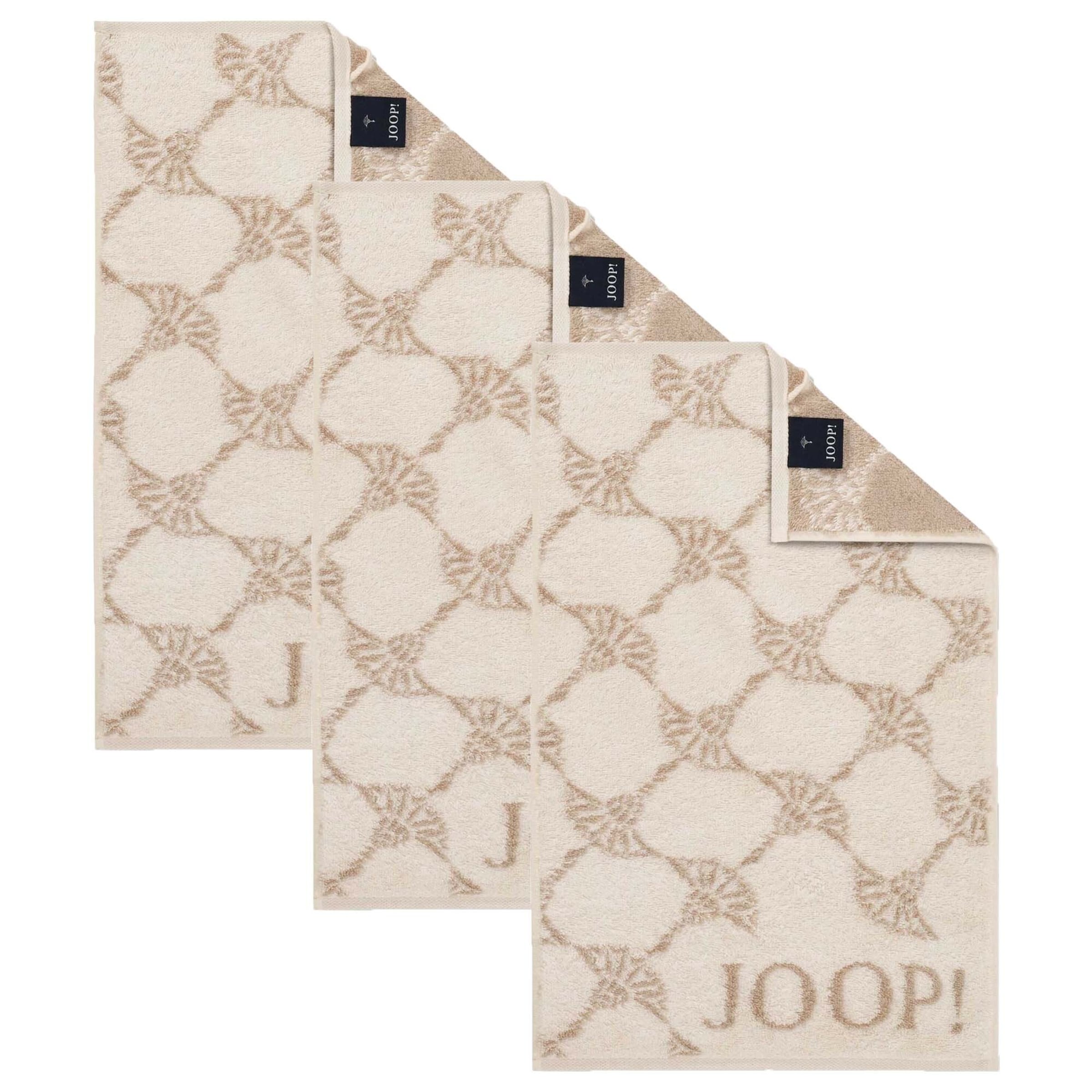 JOOP! Handdoek in Beige: voorkant