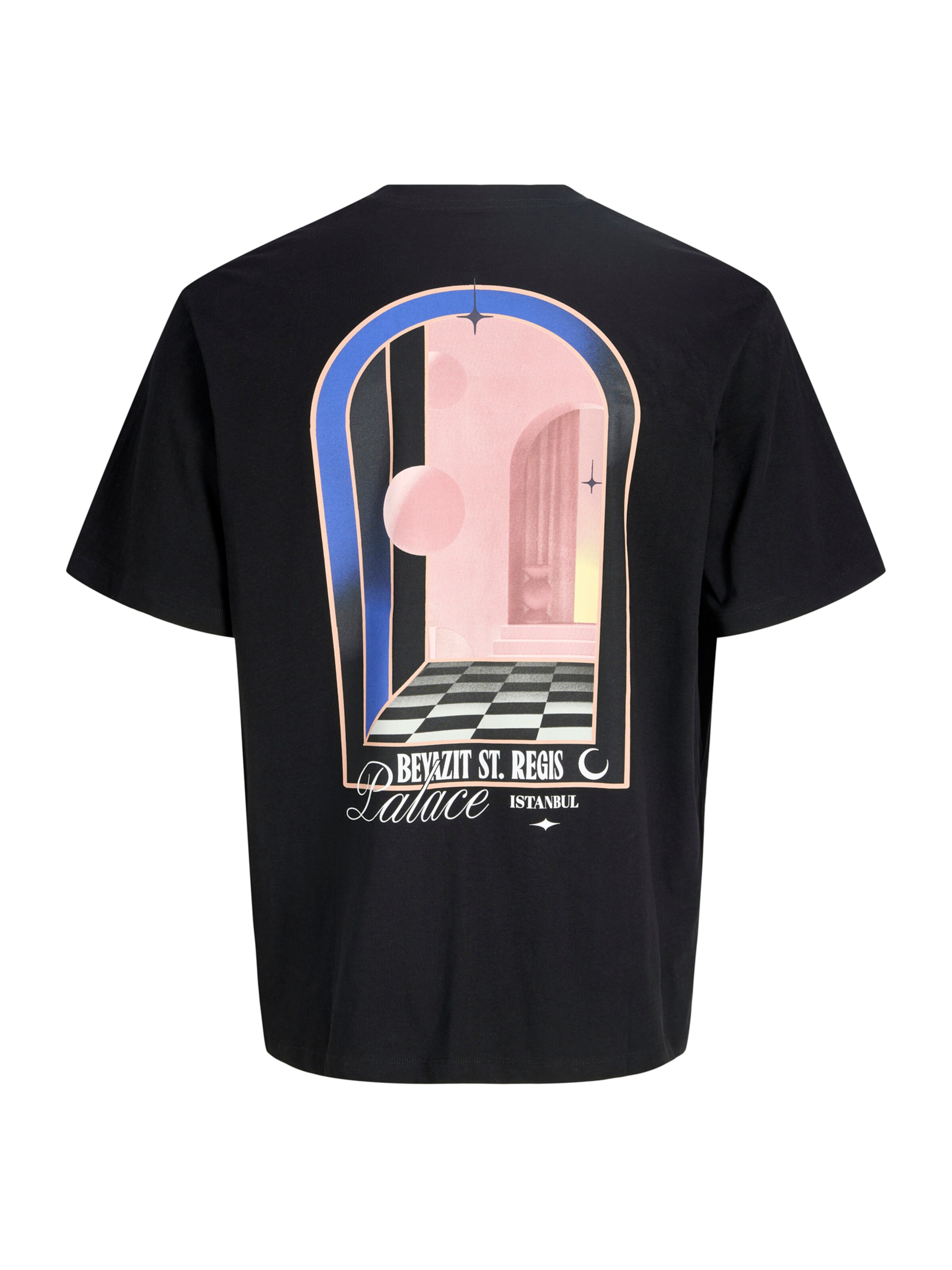 JACK & JONES T-Shirt 'JORPARADISE ISLAND' in Schwarz