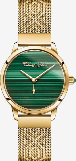 Thomas Sabo Uhr in gold / dunkelgrün, Produktansicht