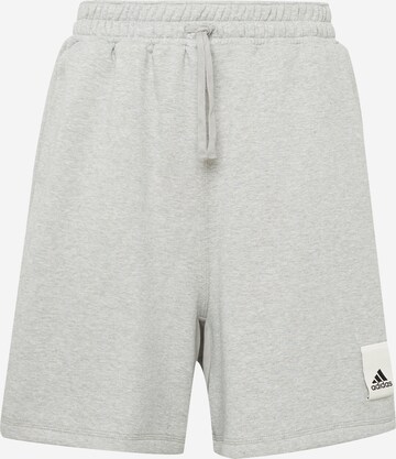 Pantaloni sportivi 'Lounge Fleece' di ADIDAS SPORTSWEAR in grigio: frontale