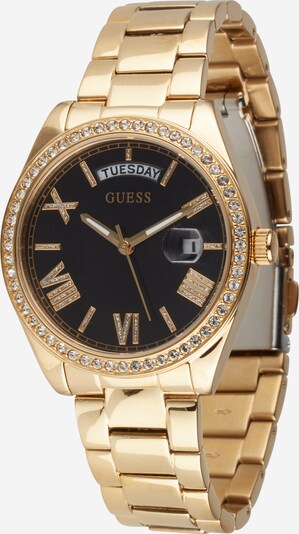 GUESS Analoguhr in gold / schwarz, Produktansicht