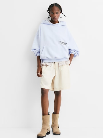 Pull&Bear Суичър 'PACIFIC' в синьо: отпред