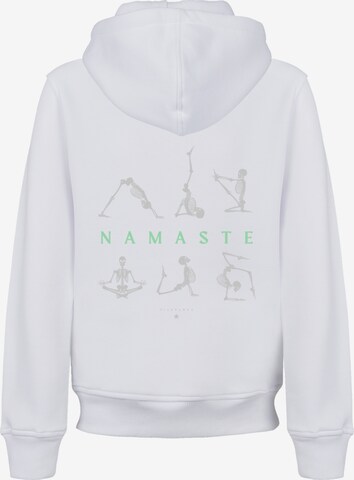 Sweat 'Namaste Yoga Skelett Halloween' F4NT4STIC en blanc