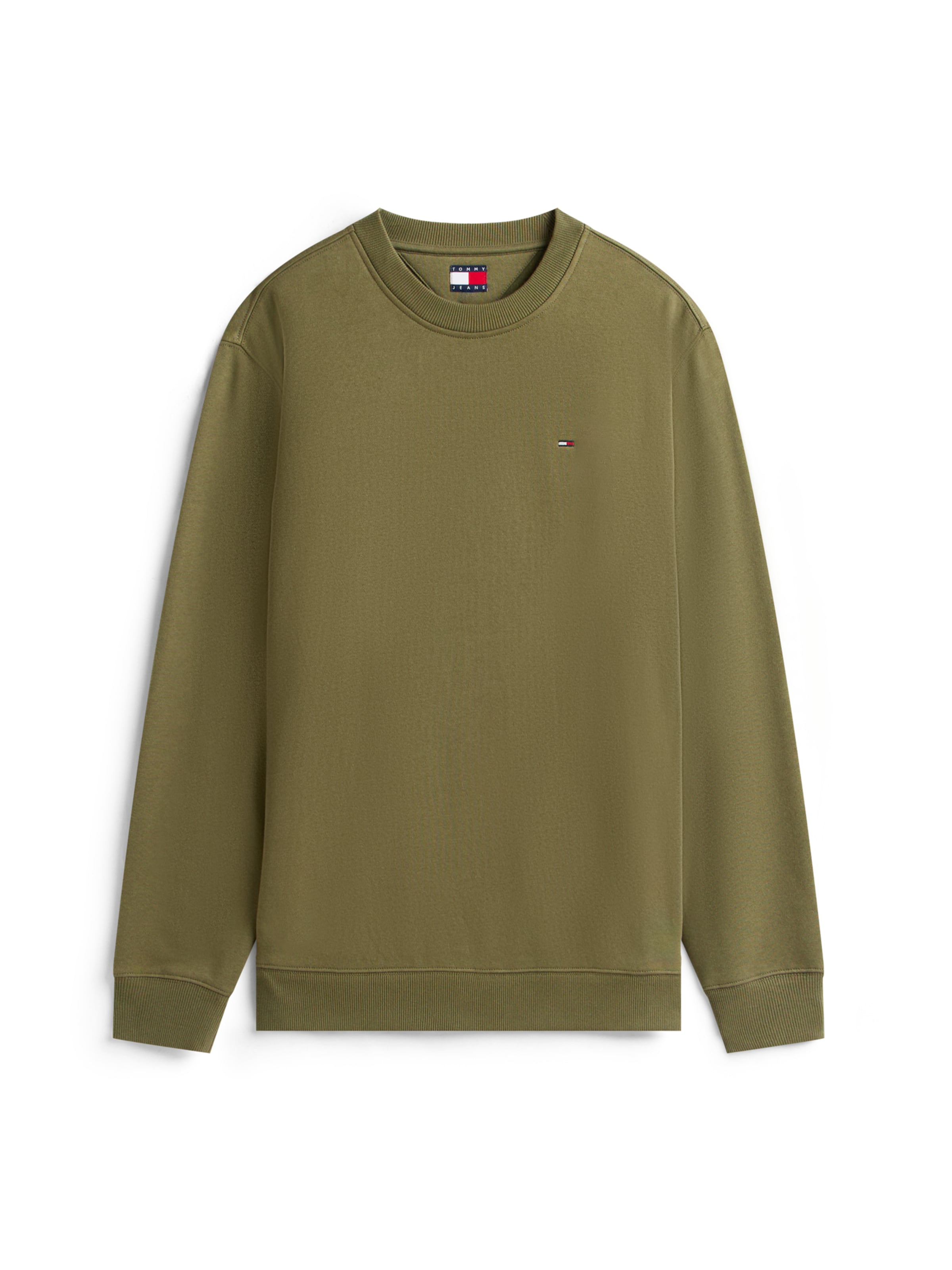 Sweat-shirt Tommy Jeans en vert : devant