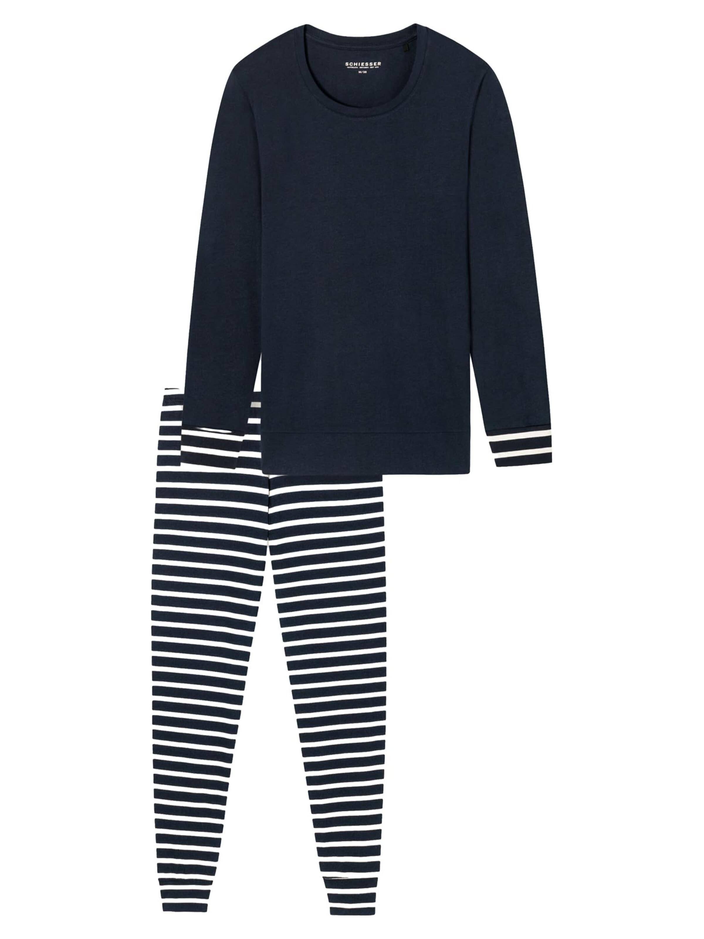 Pyjama 'Casual Essentials' SCHIESSER en bleu : devant