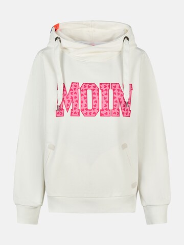 salzhaut Sweatshirt 'SÜNN - MOIN' in Wit: voorkant