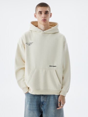 Pull&Bear Sweatshirt in Beige: front