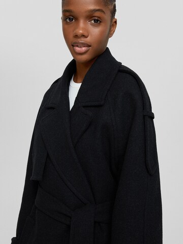 Bershka Between-Seasons Coat in Black